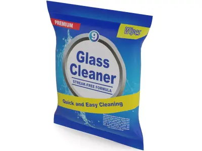 Other car care Glass Cleaner Wipes Low-poly 3D model