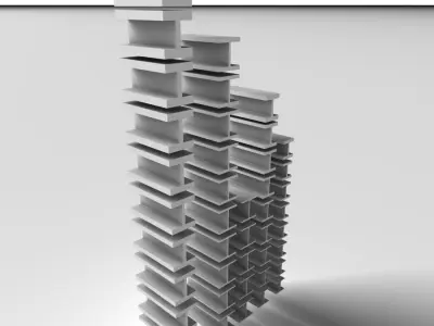 Metal Beam HD 3D model