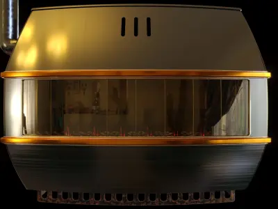 Vintage Large Petroleum Heater 3D model