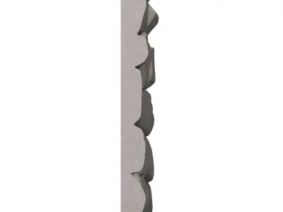 Raw Cobblestone Wall Construction 3D print model