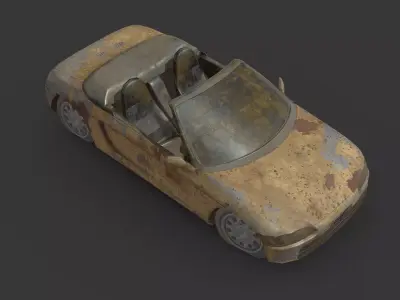Abandoned Car - Honda Beat Low-poly 3D model