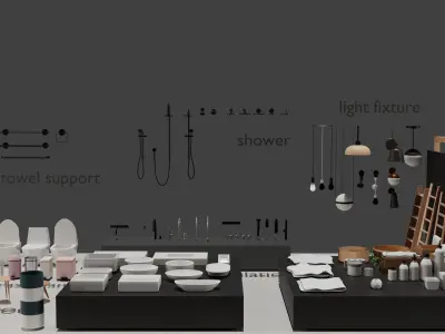 Contemporary Bathroom Pack 3D model