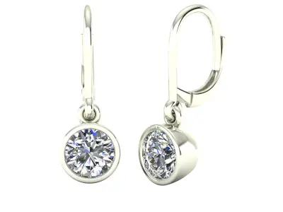 Women Diamond Earrings 3D print model 59