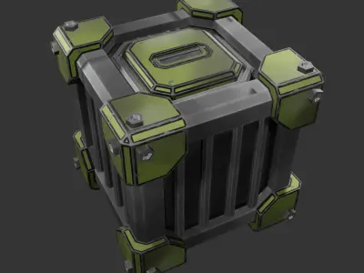 Sci-fi crate Low-poly 3D model