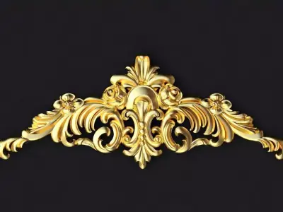 Central decor ornament for furniture 3D model 587