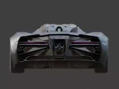 Elite Performance Wide Body Hypercar 3D Model Low-poly 3D model