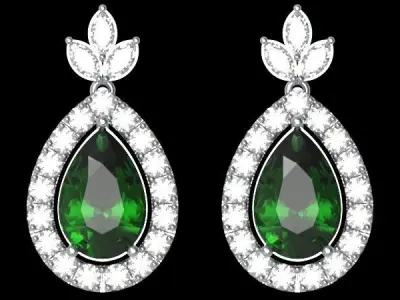 Teardrop Earrings 3D print model