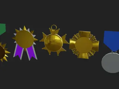 Medals Low-poly 3D model