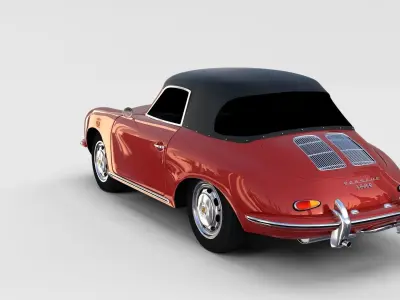 Porsche 356 Cabrio rev 3D model