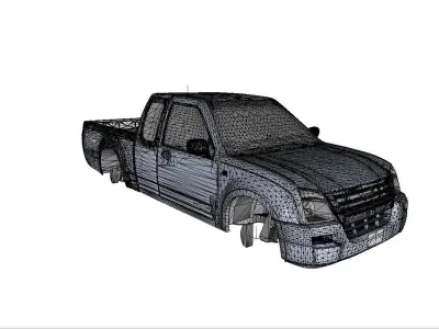 Isuzu dmax cab  Low-poly 3D model