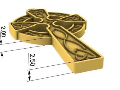 celtic cross cruz celta 3D print model