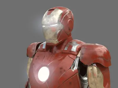 Iron Man Mk7 3D high poly  3D model
