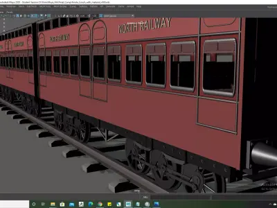 Train Coach Free low-poly 3D model
