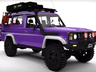 TOYOTA LAND CRUISER WAGON 79  Low-poly 3D model