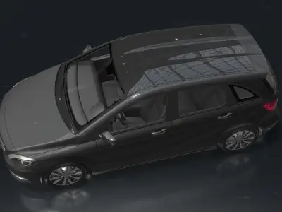 Mercedes Benz SUV car Low-poly 3D model