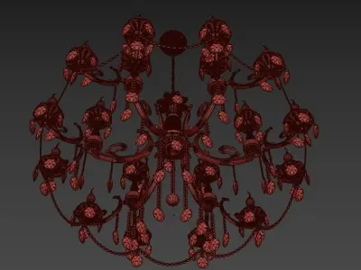Chandelier Carisio E 1 1 18 200 GB 3D model