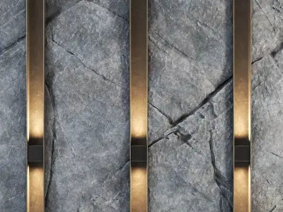 Decorative Rock Wall Panel 2 3D model