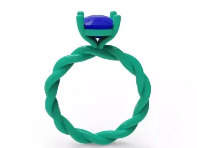 Twist ring 01 3D print model
