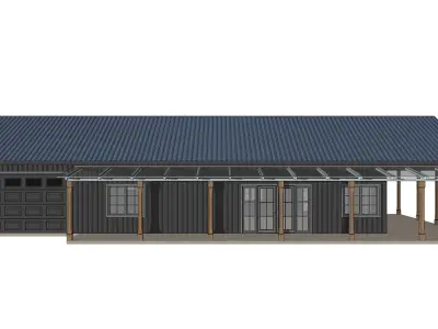 Barndominium House 036 -Archimple LLC Low-poly 3D model