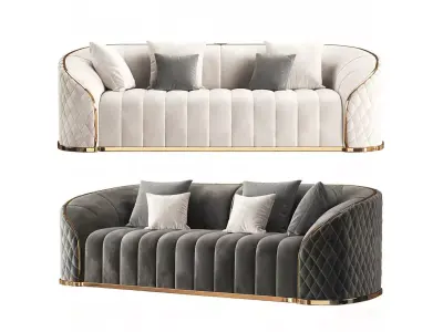 Luxury Light Sofa 3D model