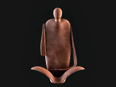 Buddha wooden sculpture 3D print model