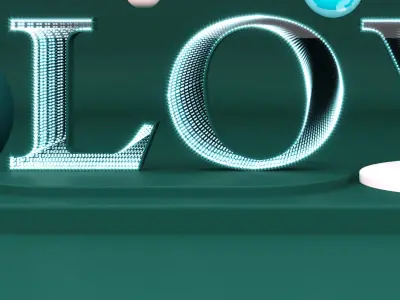 LOVE beauty Modern decorative Chen 3D model