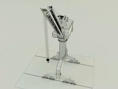 shipyard crane model 3D model