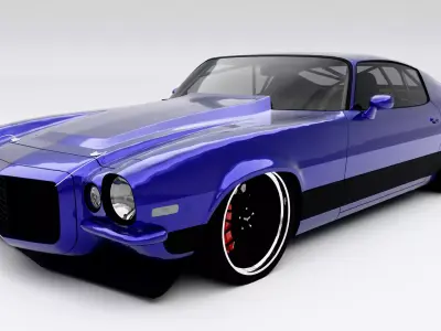 Chevrolet Camaro Pro Touring 1970 Low-poly 3D model