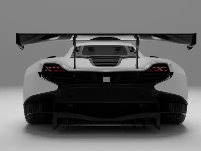 McLaren P1 Race Spec High-Poly 3D Model Low-poly 3D model