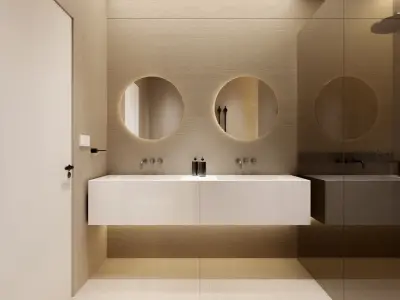 Realistic Interior - 3ds Max Luxury Bathroom 3D model