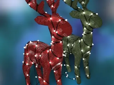 Lighted Decor Deer Christmas 3D model
