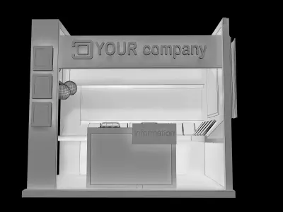 Booth Exhibition Stand a413b 3D model