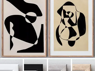Photo Frames Set 453 3D model