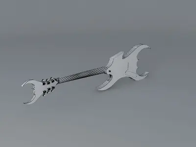 Scary looking guitar Free 3D model