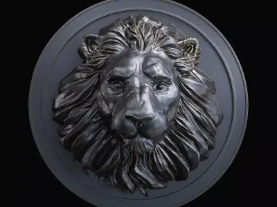 Lion Head Pendant STL 3D print model
