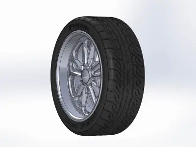 Custom wheels Budnik Cannon 18inch for scale model 3D print model