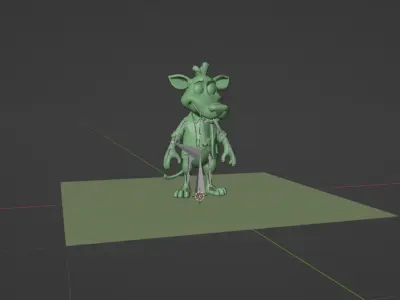 Cute Kangaroo 3D Model Low-poly 3D model