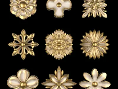 Ornament Element Pack 08 3D model