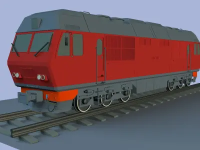 Diesel locomotive 3D model