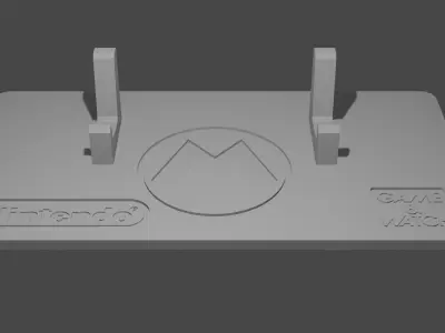 Mario Game and Watch Stand for console - Mario Logo 3D model
