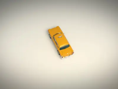 Low Poly Taxi Cab 01 Low-poly 3D model