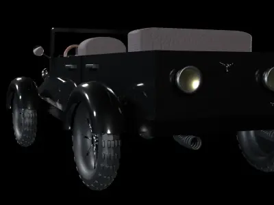 Antique Automobile Luxury Office Car 3D model