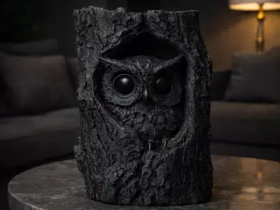 Noctyra Hollow Owl 3D print model