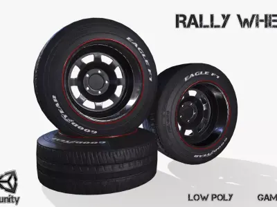 Rally wheel Eagle F1 Low-poly 3D model