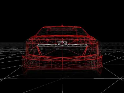 Cadillac cts Low-poly 3D Model Low-poly 3D model