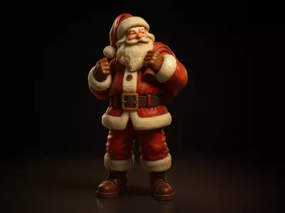 Santa Claus Figurine Christmas Decoration Holiday Santa  3D print model