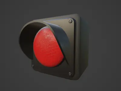 Modular Traffic Light  Low-poly 3D model