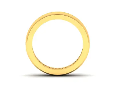 Band 3dm Render Details gold wedding with diamonds 3D print model