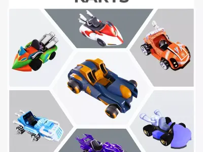 Karts Low-poly 3D model