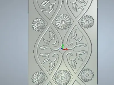 ANIQUE DOOR WOOD CARVED 3D model